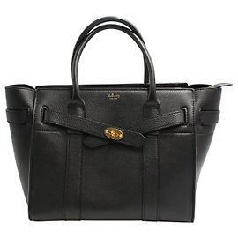 Mulberry Bayswater pequeno com zíper em grão clássico preto Preto