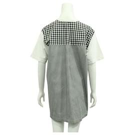 Autre Marque-White and Gingham T-Shirt-White
