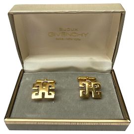 Gemelos vintage de Givenchy como nuevos en caja original Gold hardware