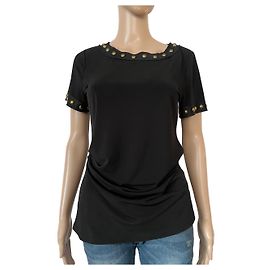 Top Michael Kors de algodão preto Preto