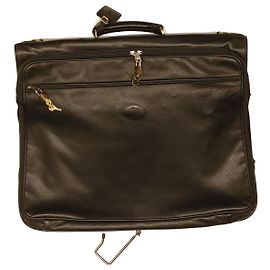LONGCHAMP Garment Cover Leather Black Auth 36729 Black