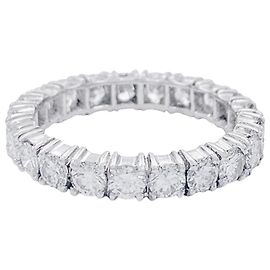 inconnue White gold full turn wedding ring, diamants. Other