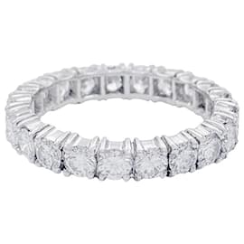 inconnue-White gold full turn wedding ring, diamants.-Other