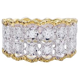 Anel M.Buccellati dois ouros e diamantes Outro