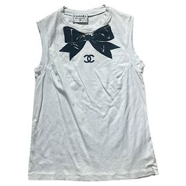 Chanel Tops Preto Branco