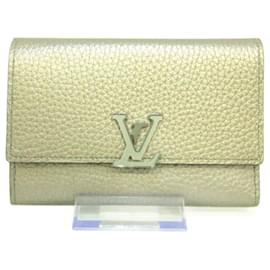 Louis Vuitton-Portefeuille Capucines Compact-Silvery