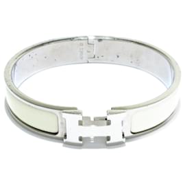 Hermès-Clic Clac-Silvery,Cream