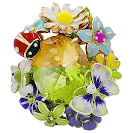 Dior-Dior ring, "Diorette", Citrine, lacquer, yellow gold.-Other