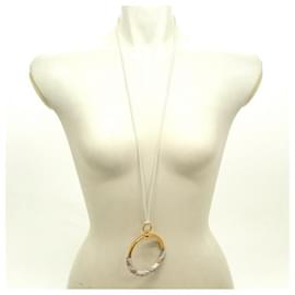 Hermès-Loop Grand Pendant-White,Multiple colors,Golden
