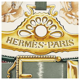 Hermès-Hermes Blue Chevaux de Trait Silk Scarf-Other