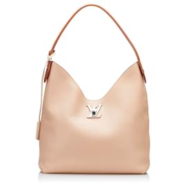 Louis Vuitton-Louis Vuitton Brown Lockme Hobo-Brown,Beige