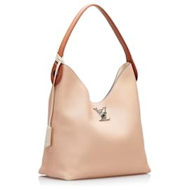 Louis Vuitton-Louis Vuitton Brown Lockme Hobo-Brown,Beige
