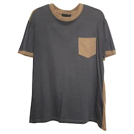 Prada-Grey and Brown T-Shirt-Grey