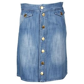 Isabel Marant Etoile Minifalda de mezclilla línea A Azul