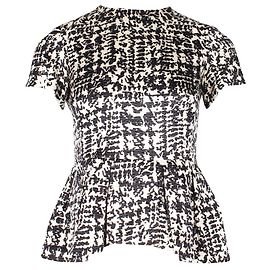 Carolina Herrera Top preto e branco com estampa abstrata Preto