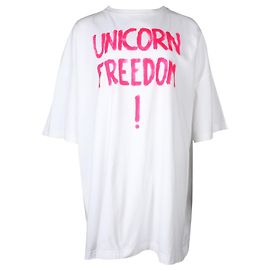 Vêtements Camiseta extragrande Unicorn Freedom Blanco