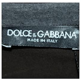 Dolce & Gabbana-Dark Brown V-neck Top-Brown