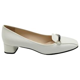 Prada-White Patent Leather Loafers-White
