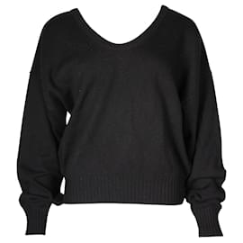 See by Chloé-V Neck Knit Sweater-Black