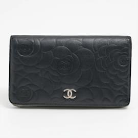 Chanel-Black Lambskin Leather Chanel Wallet-Black