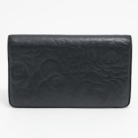 Chanel-Black Lambskin Leather Chanel Wallet-Black