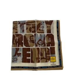 Fendi-Brown Fabric Fendi Scarf-Brown