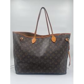 Louis Vuitton-Toile enduite monogramme Louis Vuitton Neverfull Large-Marron