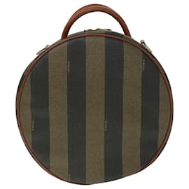 Fendi-FENDI Pecan Canvas Hand Bag 2way Brown Khaki Auth 36762-Brown,Khaki