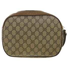 Gucci-GUCCI Web Sherry Line GG Canvas Clutch Bag PVC Leather Beige Green 89 auth 36428-Red,Beige,Green