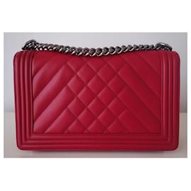 Chanel-Chanel Boy red bag-Red