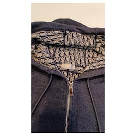 Dior-CHAQUETA DEPORTIVA Punto cashmere y algodón azul marino-Azul marino