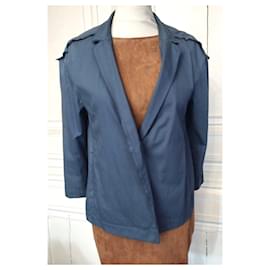 Cacharel-CACHAREL TRENDY GRAPHIC JACKET WITH RELIEF STITCHING T 36/40-Dark blue