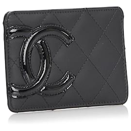 Chanel-Chanel Black Cambon Ligne Card Holder-Black