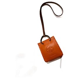 Hermès-shopping bag charm-Orange