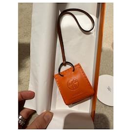 Hermès-shopping bag charm-Orange