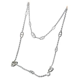 Hermès-Farandole 160 cm Long Necklace Silver 925 box Brand New-Silver hardware