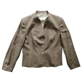 Burberry Blazer Beige Linen Viscose Beige