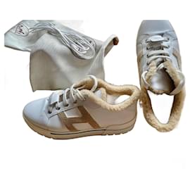 Hermès-Sneakers Dare-White,Beige