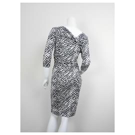 Diane Von Furstenberg-DvF Bentley SJ silk dress-Black,White