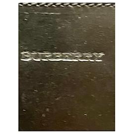 Burberry-bolso tote nova grande a cuadros (Comprador) de cuero y lona-Negro,Blanco