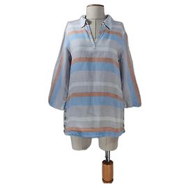 Cynthia Rowley Linen Striped Blouse Multiple colors