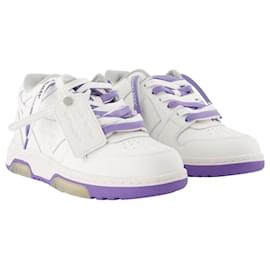 Off White-Sneakers Out Of Office - Bianco sporco - Bianco/Viola - Pelle-Porpora