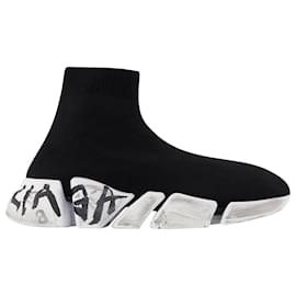 Balenciaga-Speed 2.0 Graffiti Sneakers - Balenciaga - Multi-Black