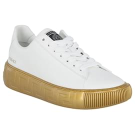 Versace-Versace La Greca Sneakers-Metallic