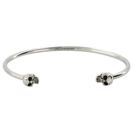 Alexander Mcqueen-Thin Twin Sk Bracelet - Alexander Mcqueen - Silver - Metal-Silvery,Metallic