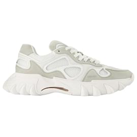 Balmain-B-East Sneakers - Balmain - White - Suede-White