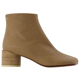 Maison Martin Margiela Botines Anatómicos - Mm6 Maison Margiela - Incienso - Cuero Beige