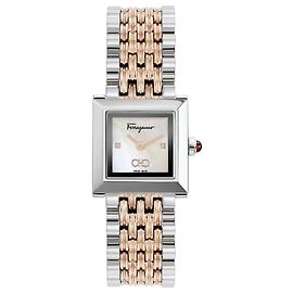 Salvatore Ferragamo Ferragamo Square Diamond Watch Metallic