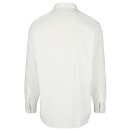 Burberry-Burberry Poplin Embroidered Logo Shirt-White