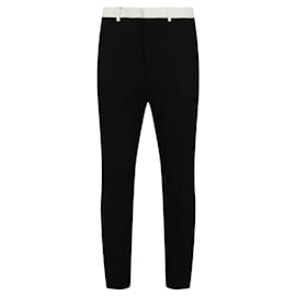 Burberry-Pantaloni di lana sartoriali Burberry-Nero